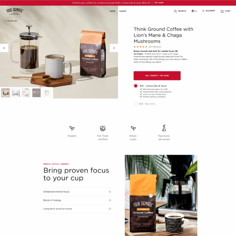 Think Ground Coffee by Four Sigmatic