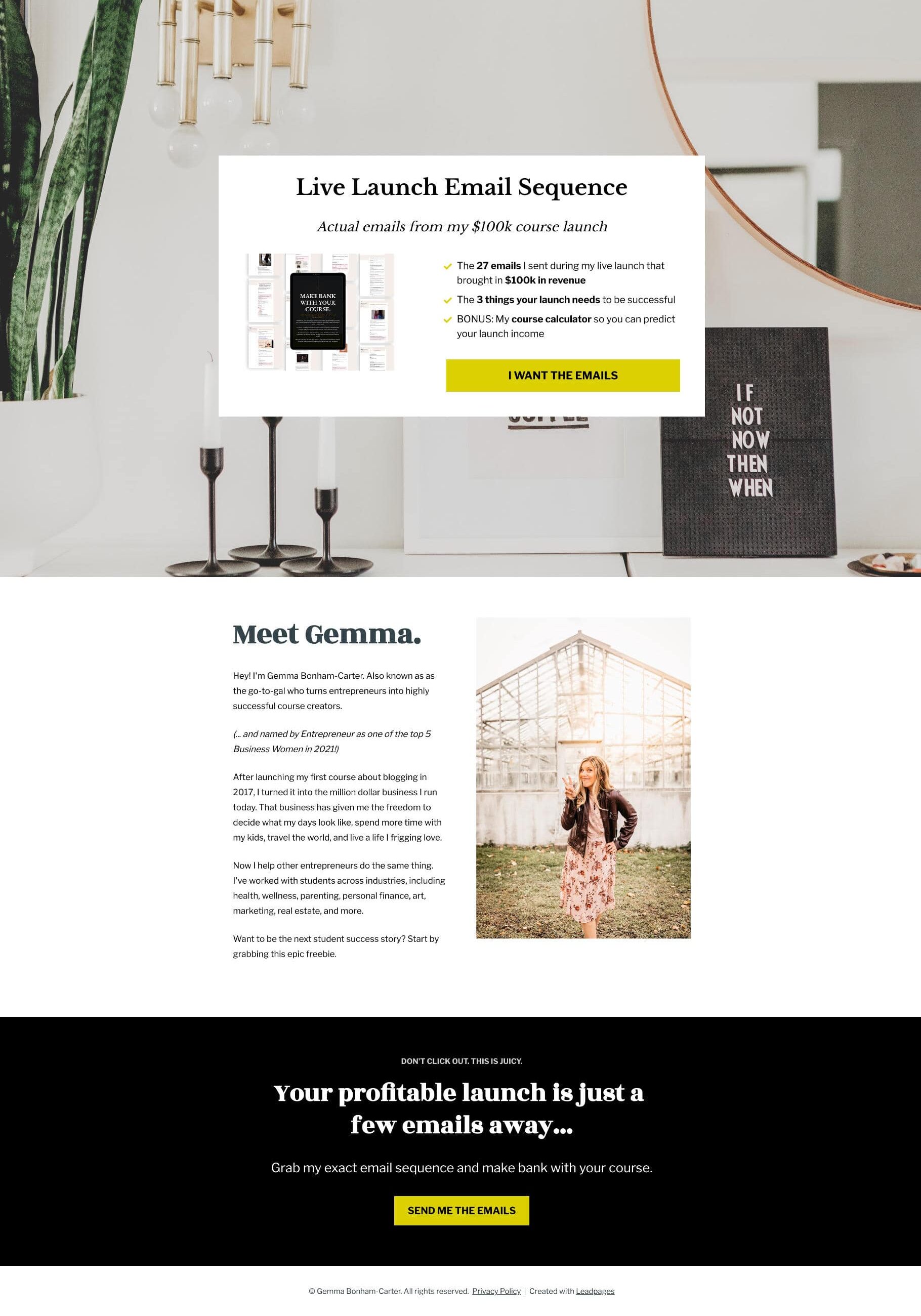 Live Launch Email Sequence