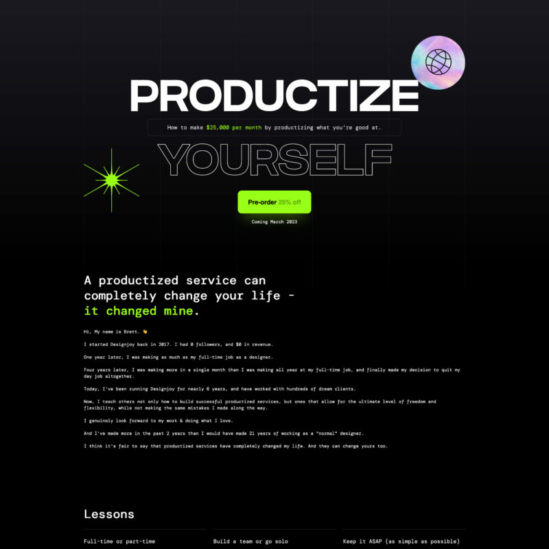 Productize Yourself