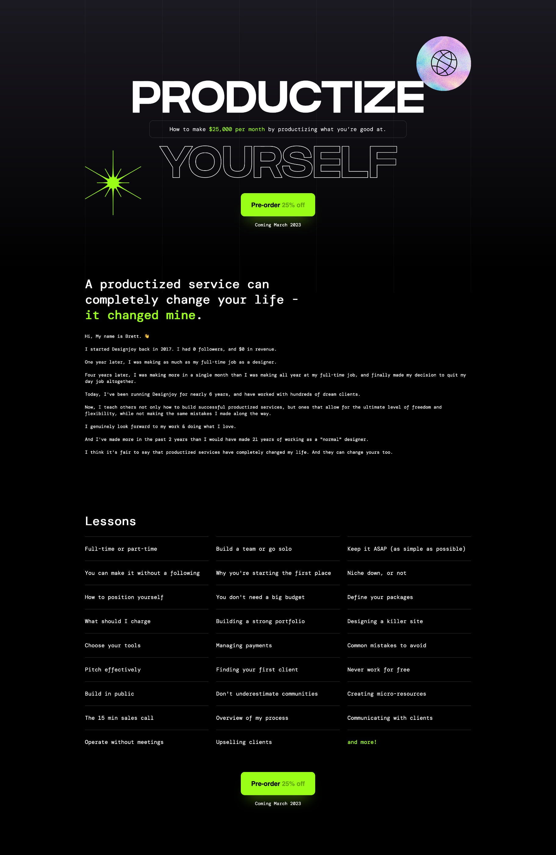 Productize Yourself