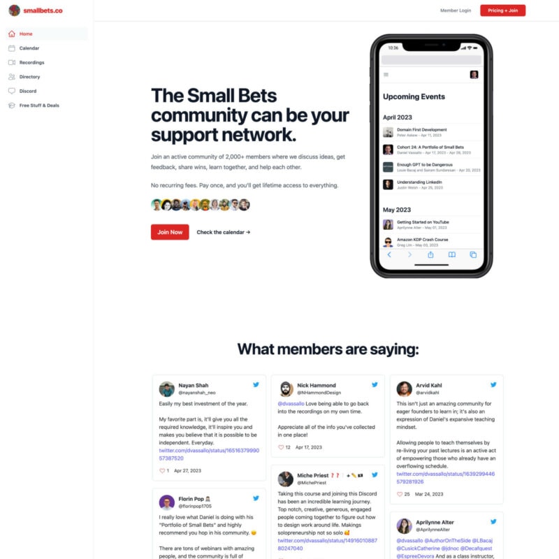 The Small Bets Community